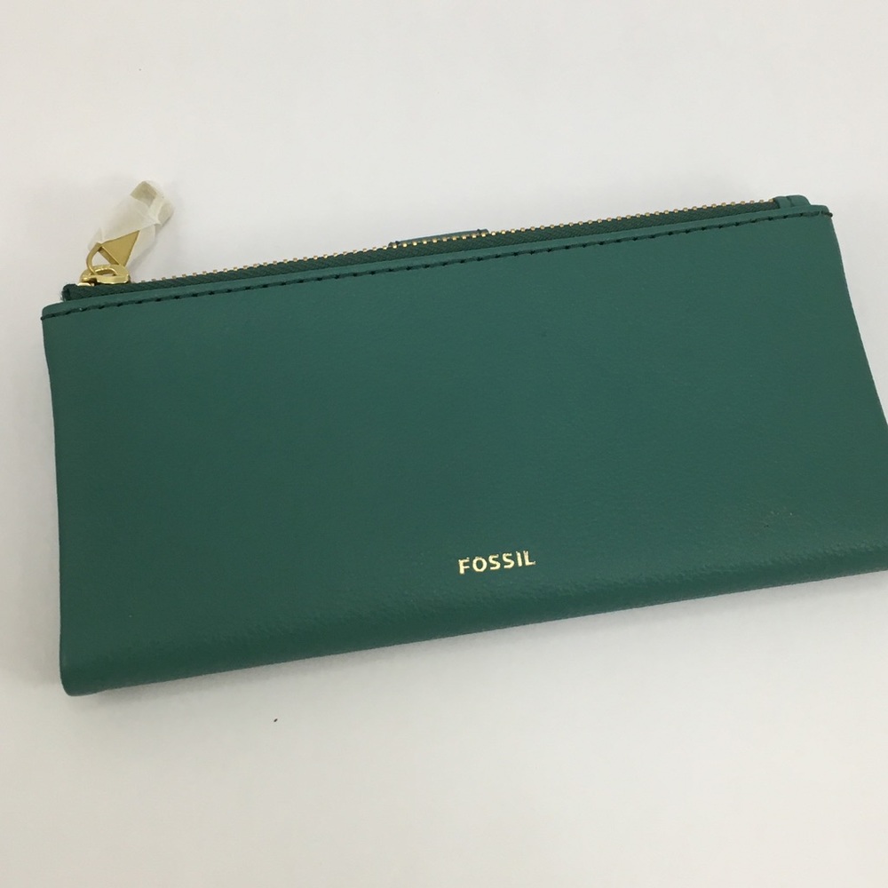 New Fossil Lainie Teal Fold Over Clutch